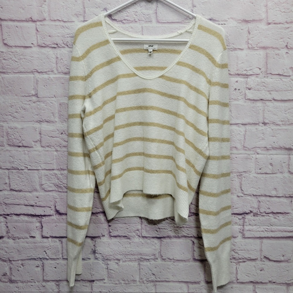 Aerie Striped Unreal Voop Sweater Womens M‎ Lightweight Preppy Cozy Loungewear